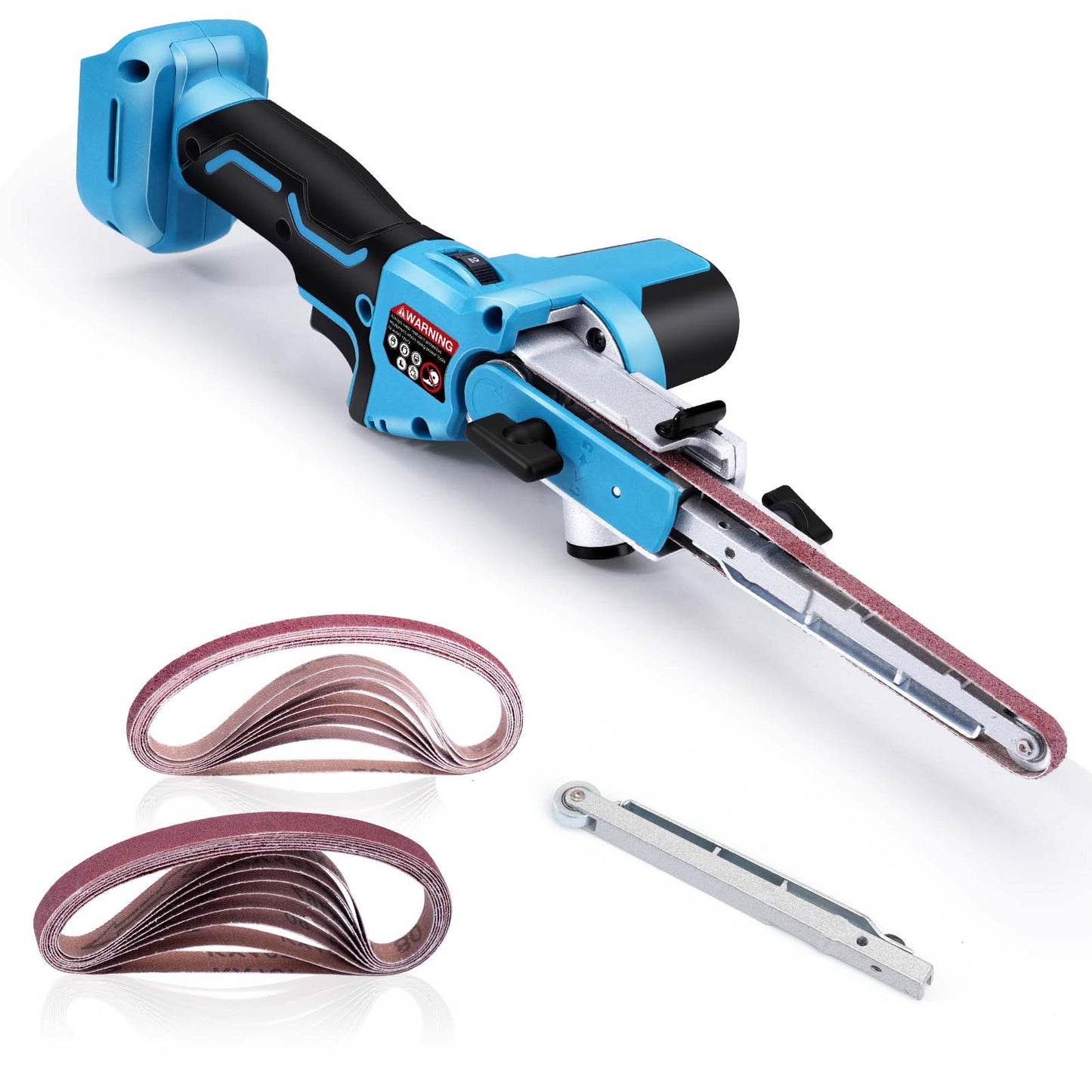 Cordless Belt Sander with 6 - Speed Adjustment, 9mm & 13mm Belts, for Wood and Metal - Vrietina