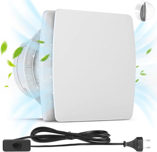 Vrietina 100mm Badlüfter mit Kupfermotor und Rückstauklappe