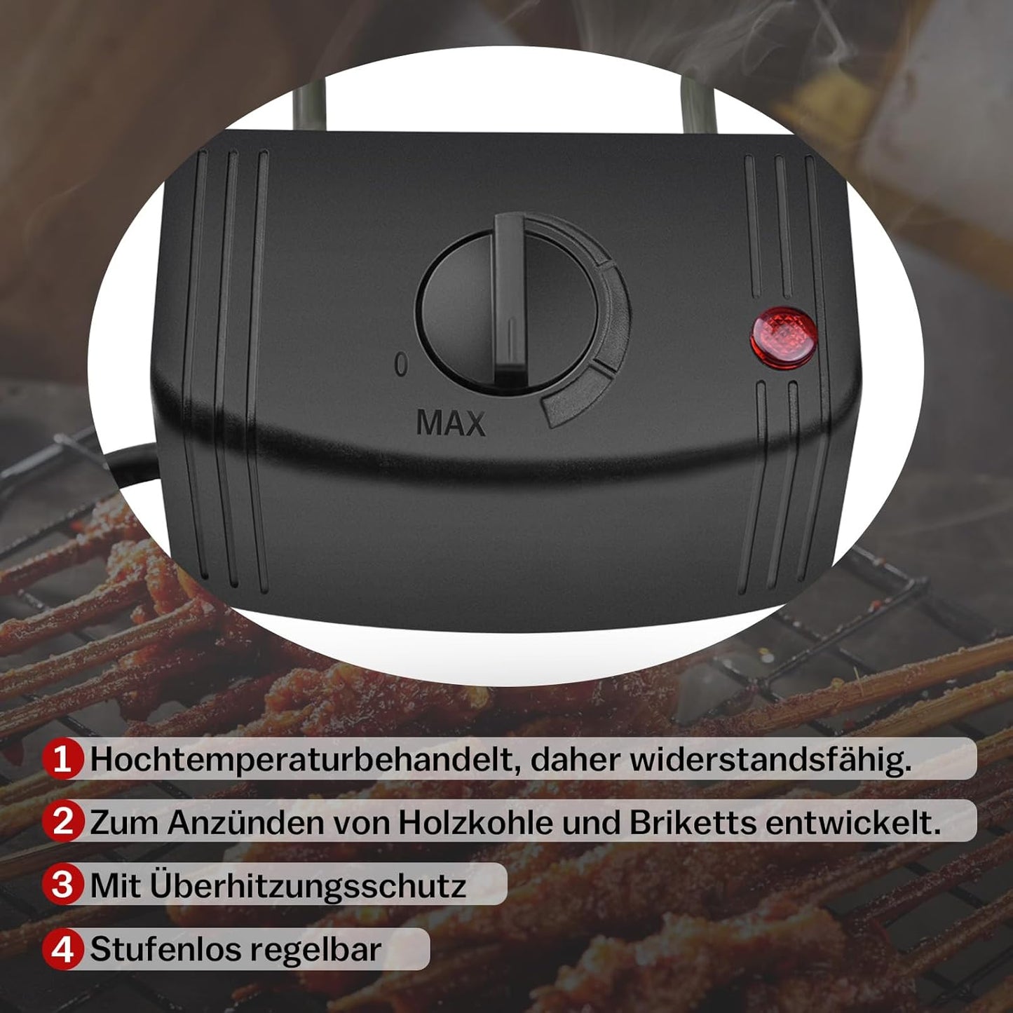 Vrietina 2000W Heizspirale – Elektrische Heizung für Räucherofen