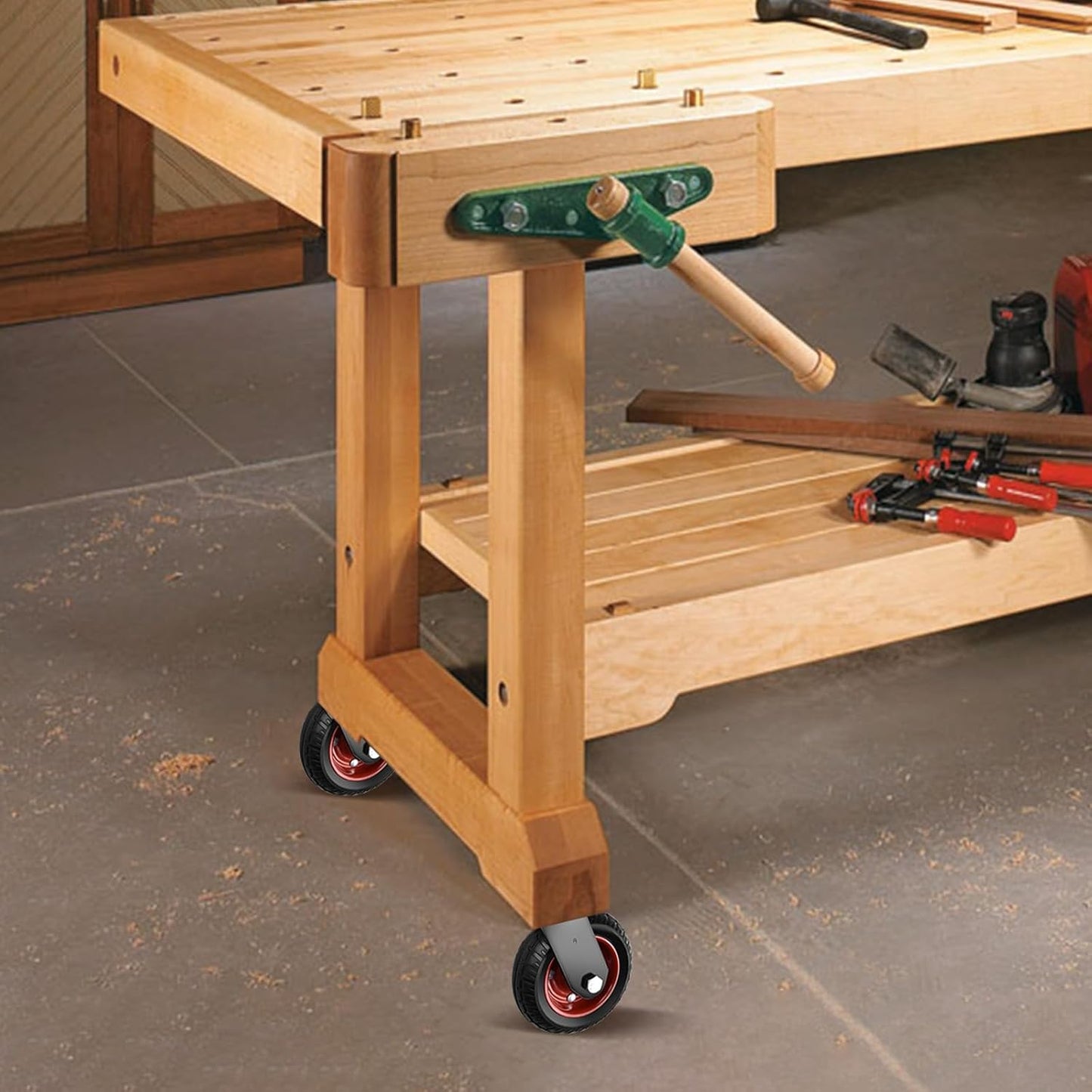 Vrietina 200mm Schwerlast - Lenkrollen – 4 Stück, 1200kg Set