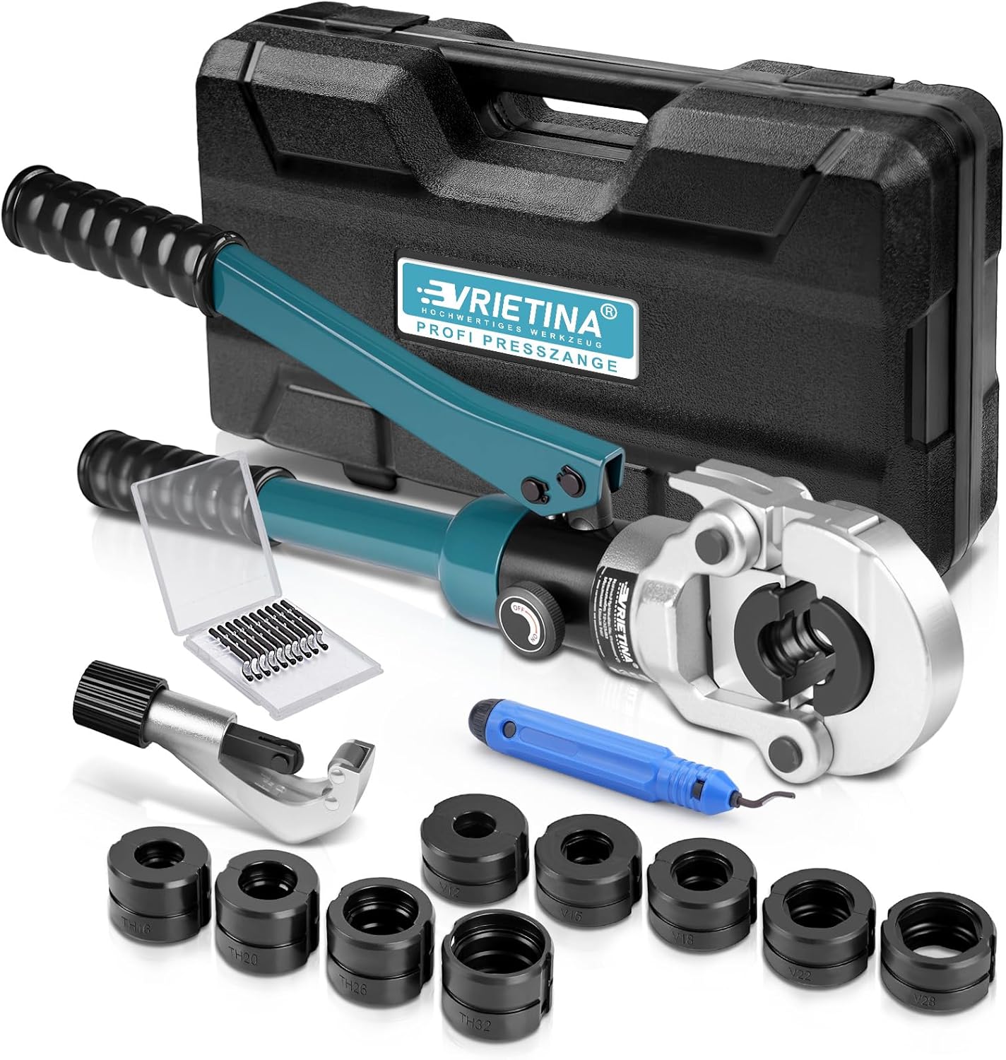 Vrietina Hydraulische Presszange Set – Professionelles Rohrpressen
