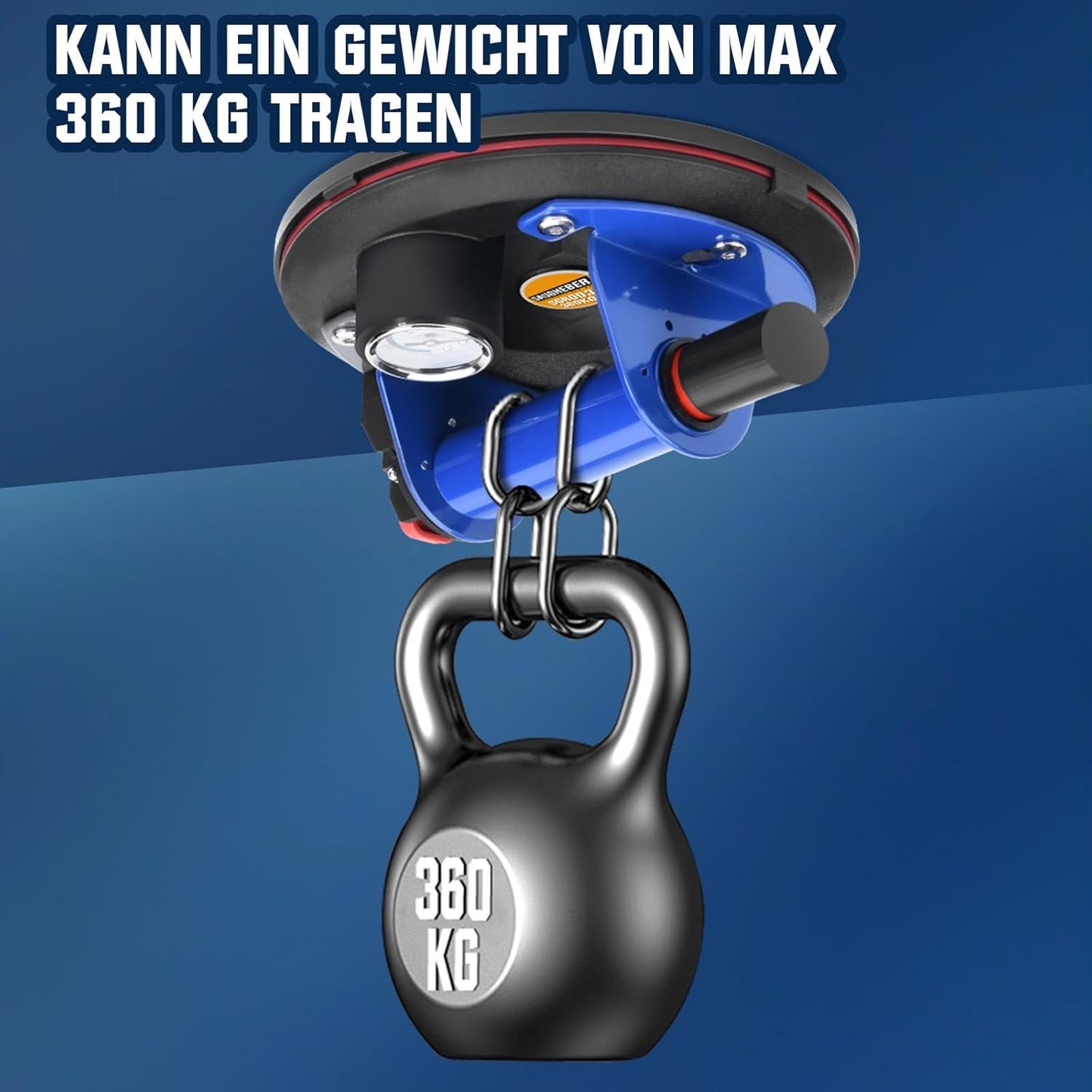 Vrietina Manometer - Saugheber Set – 2 Stück, Handpumpe, Edelstahl