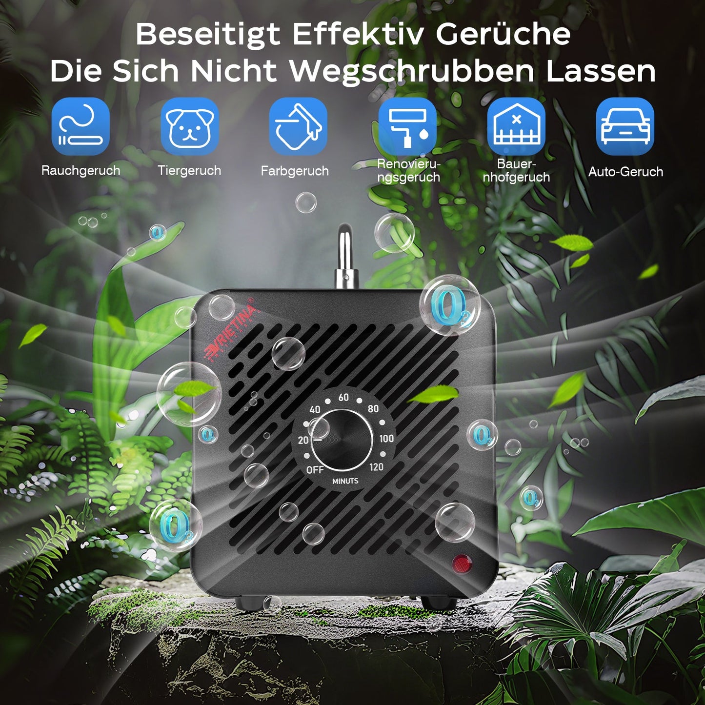 Vrietina Ozon - Generator 48.000 mg/h Geruch & Schimmel entfernen