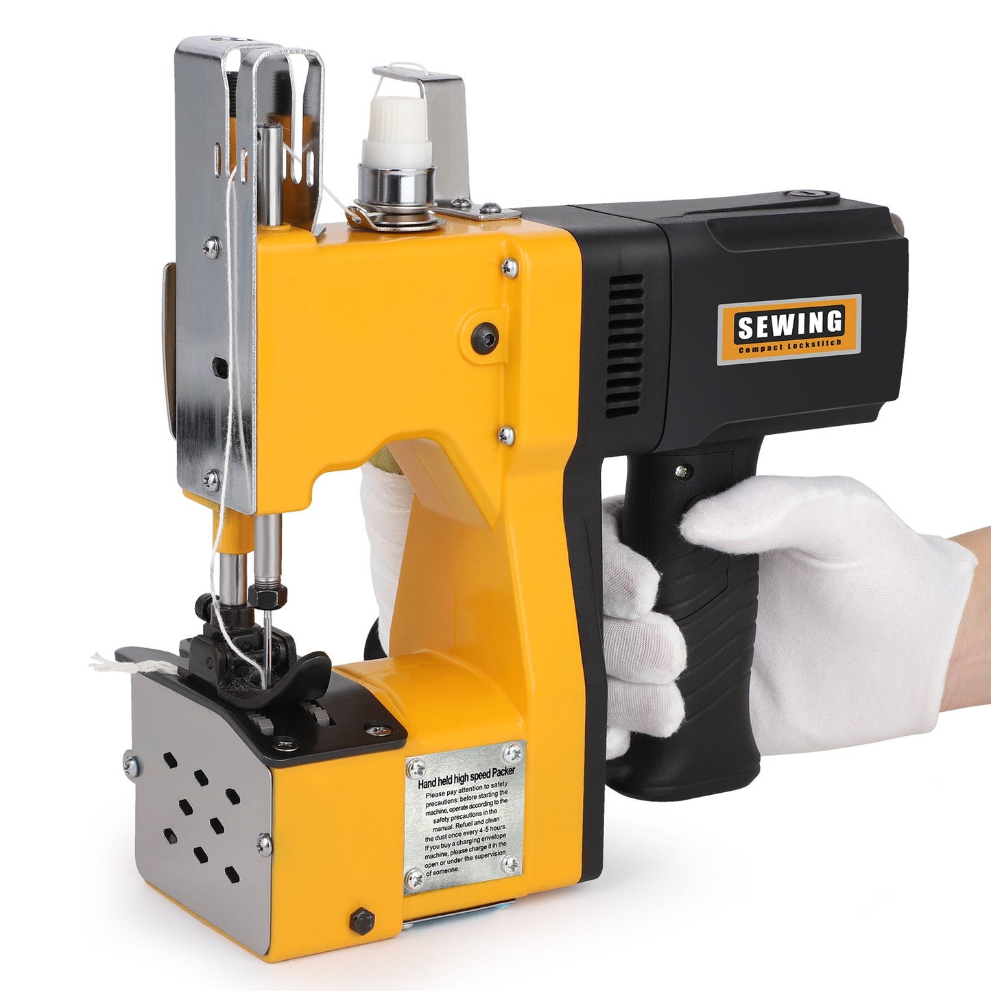 High - Speed Bag Sealing Sewing Machine – 210W Copper Motor, 2,700 Stitches/Min, Adjustable Settings - Vrietina