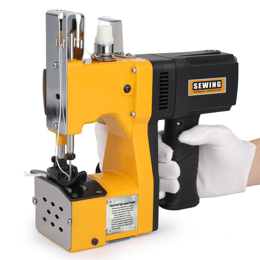 High - Speed Bag Sealing Sewing Machine – 210W Copper Motor, 2,700 Stitches/Min, Adjustable Settings - Vrietina