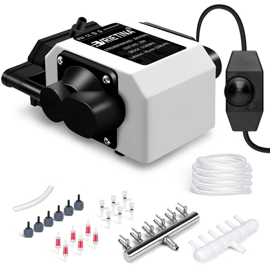 Magnetic Vibration Drive Aquarium Air Pump – 55L/Min, Adjustable, Quiet Operation - Vrietina