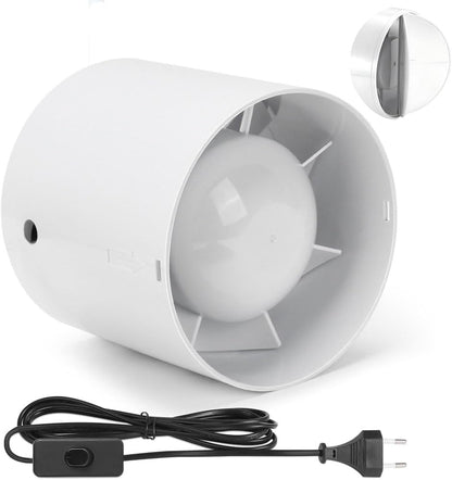 Vrietina 100mm Badlüfter mit Kupfermotor – Leiser Abluftventilator