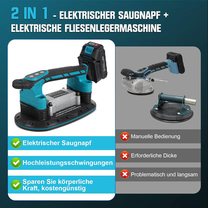 Vrietina 2 - in - 1 Fliesen - Vibrations - Nivelliermaschine mit Saugnapf