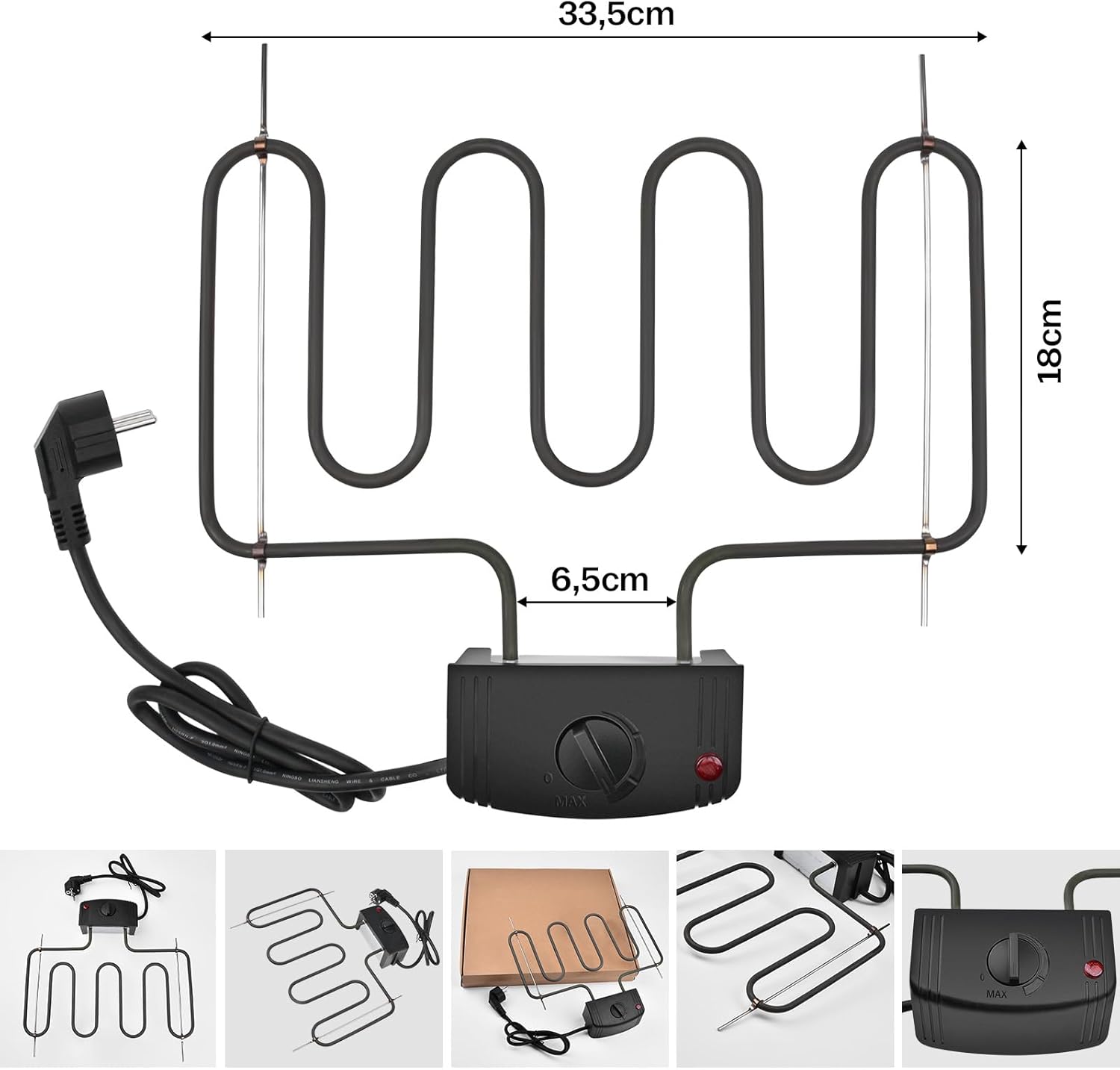 Vrietina 2000W Heizspirale – Elektrische Heizung für Räucherofen