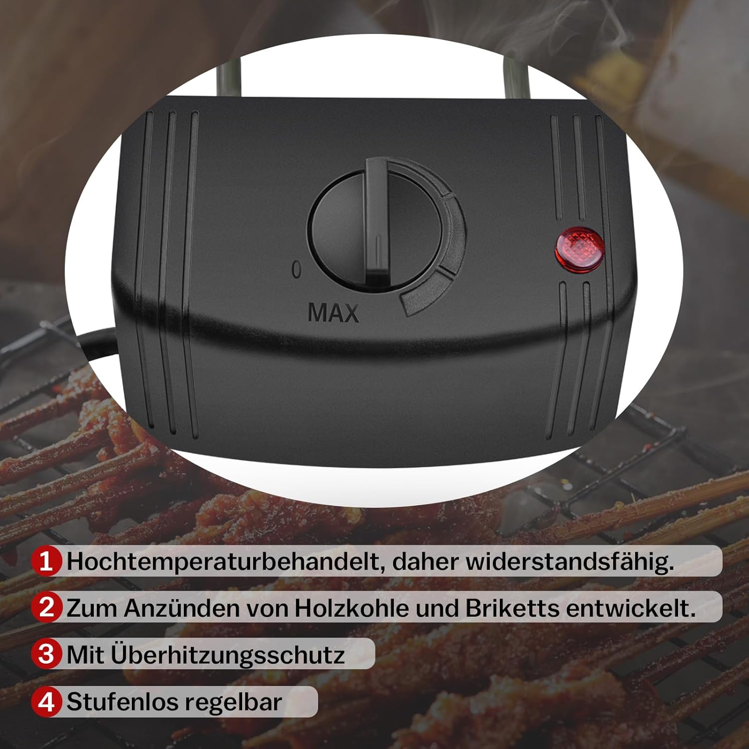 Vrietina 2000W Heizspirale – Elektrische Heizung für Räucherofen