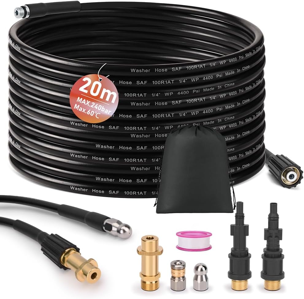 Vrietina 20m Rohrreinigungsschlauch – Für Kärcher & Bosch