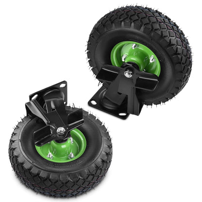 Vrietina 250mm Pneumatische Lenkrollen mit Bremse – 2 Stück Set