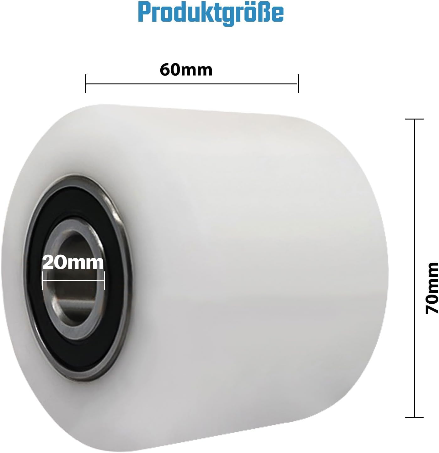 Vrietina 70x60mm Nylon Hubwagenrollen – 4 Stück