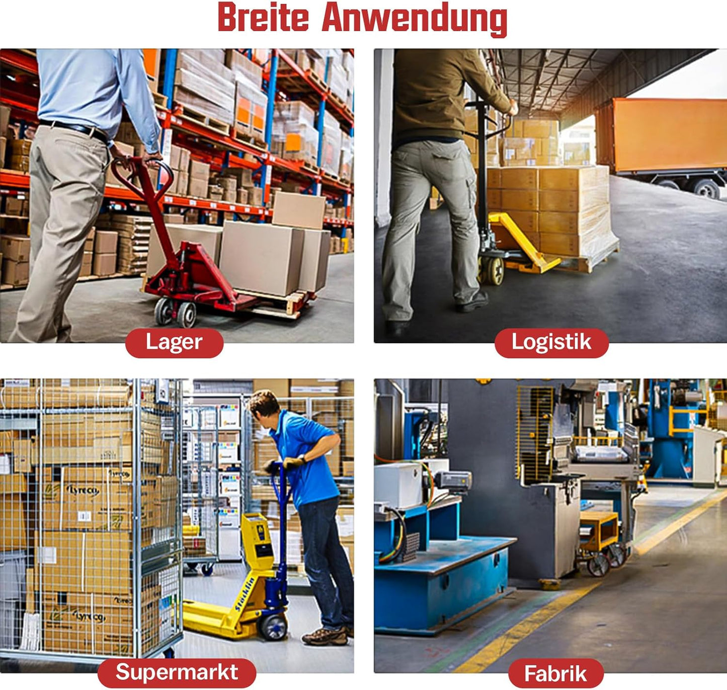 Vrietina 80x50mm PU Hubwagenrollen – 4 Stück