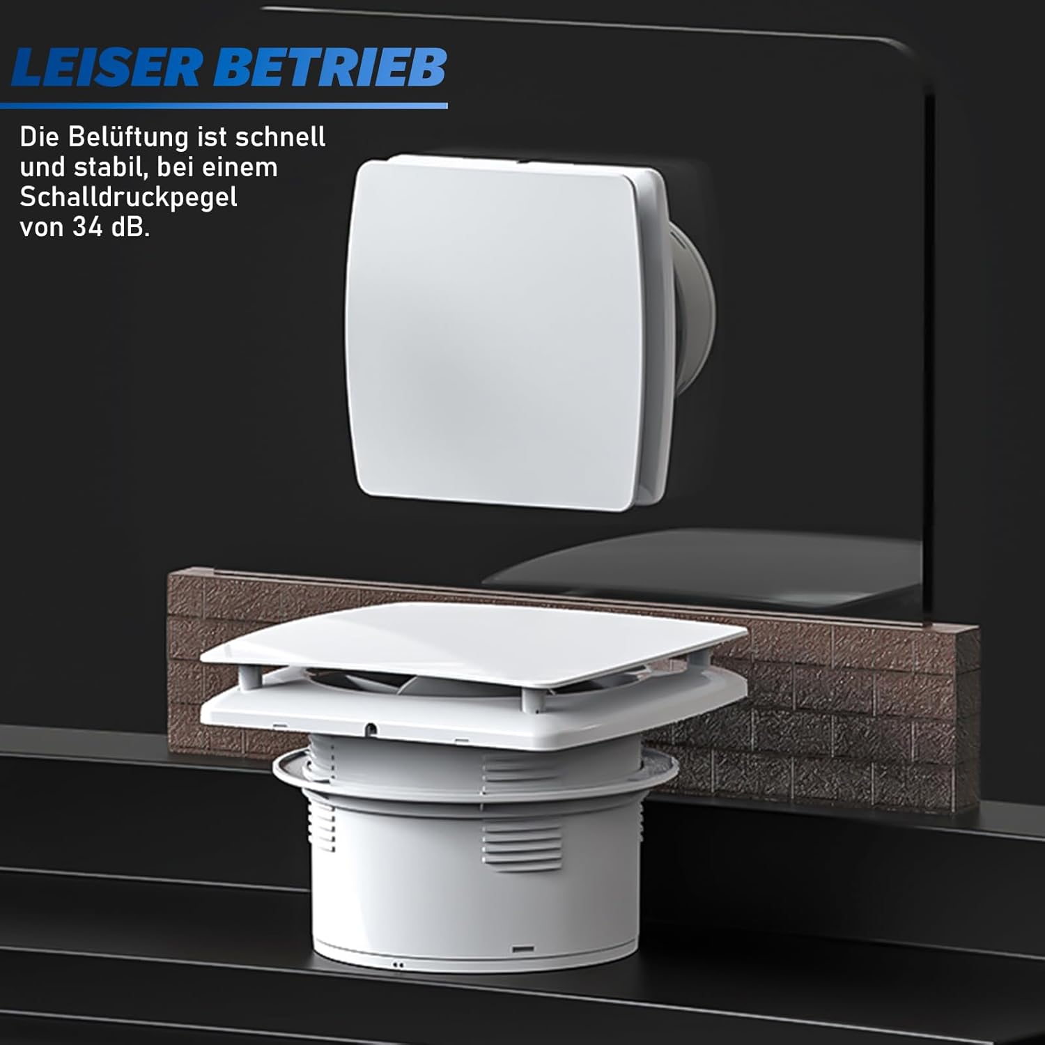 Vrietina Badlüfter mit Timer – Leiser, Effizienter Abluftventilator