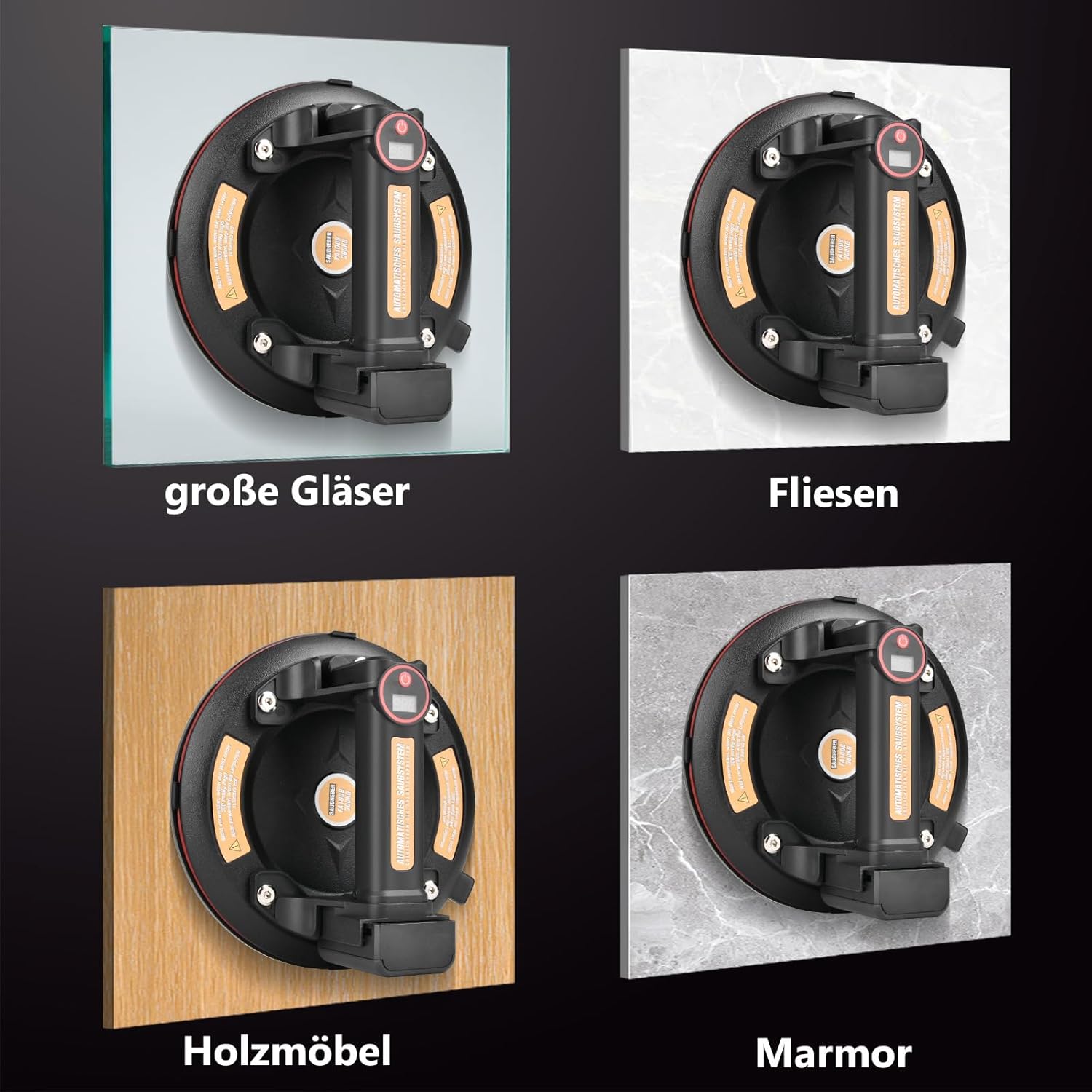 Vrietina Elektrischer Vakuumsaugheber – 200 mm, Auto - Nachfüllung