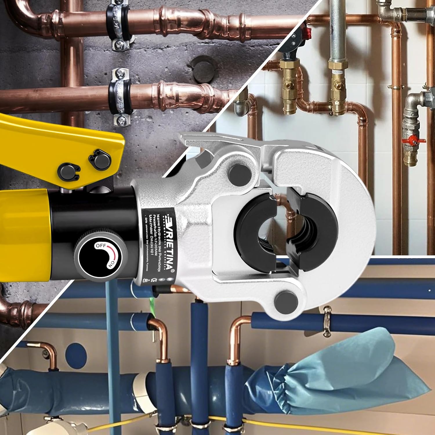 Vrietina Hydraulische Presszange – Profi Rohrpresswerkzeug Set