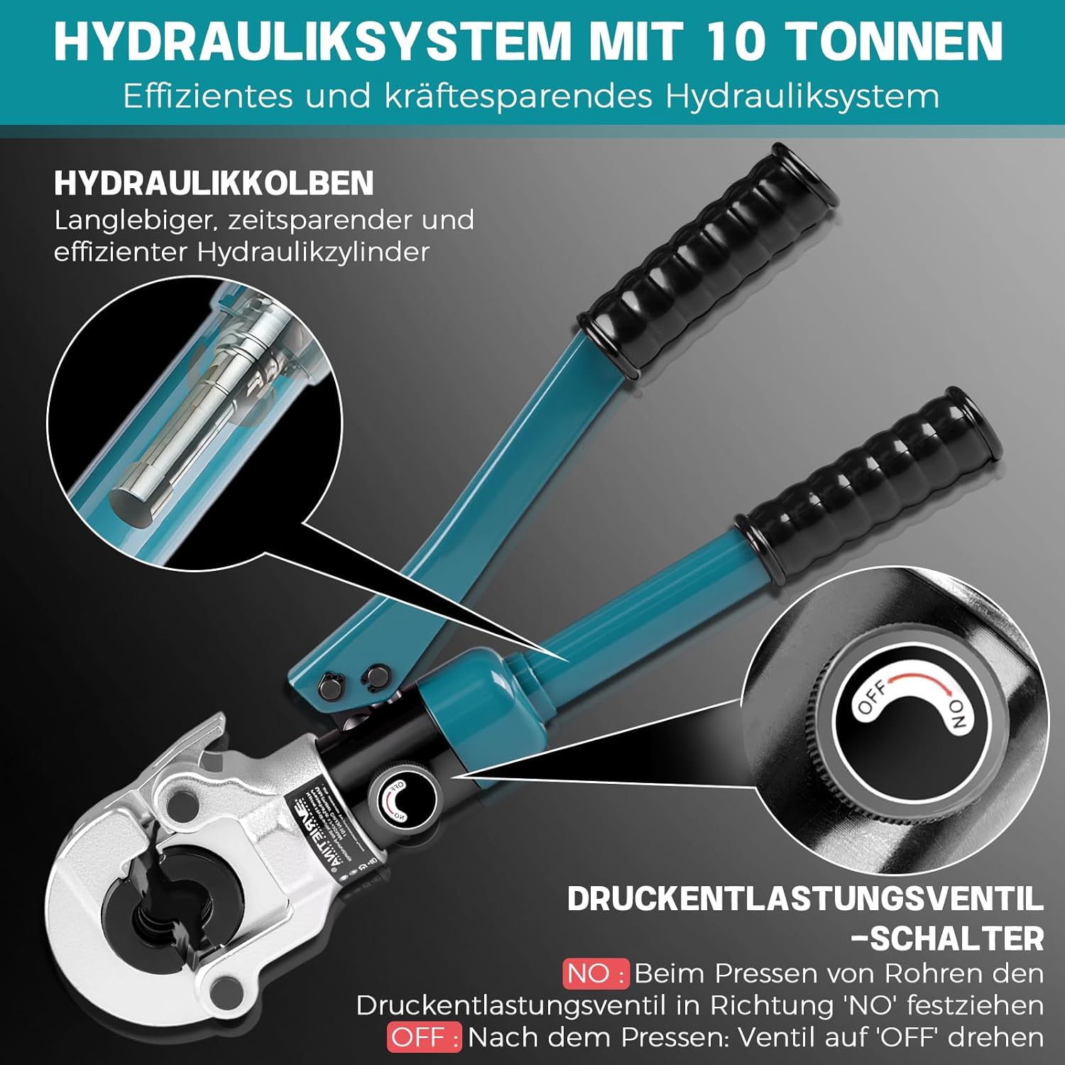 Vrietina Hydraulische Presszange Set – Professionelles Rohrpressen