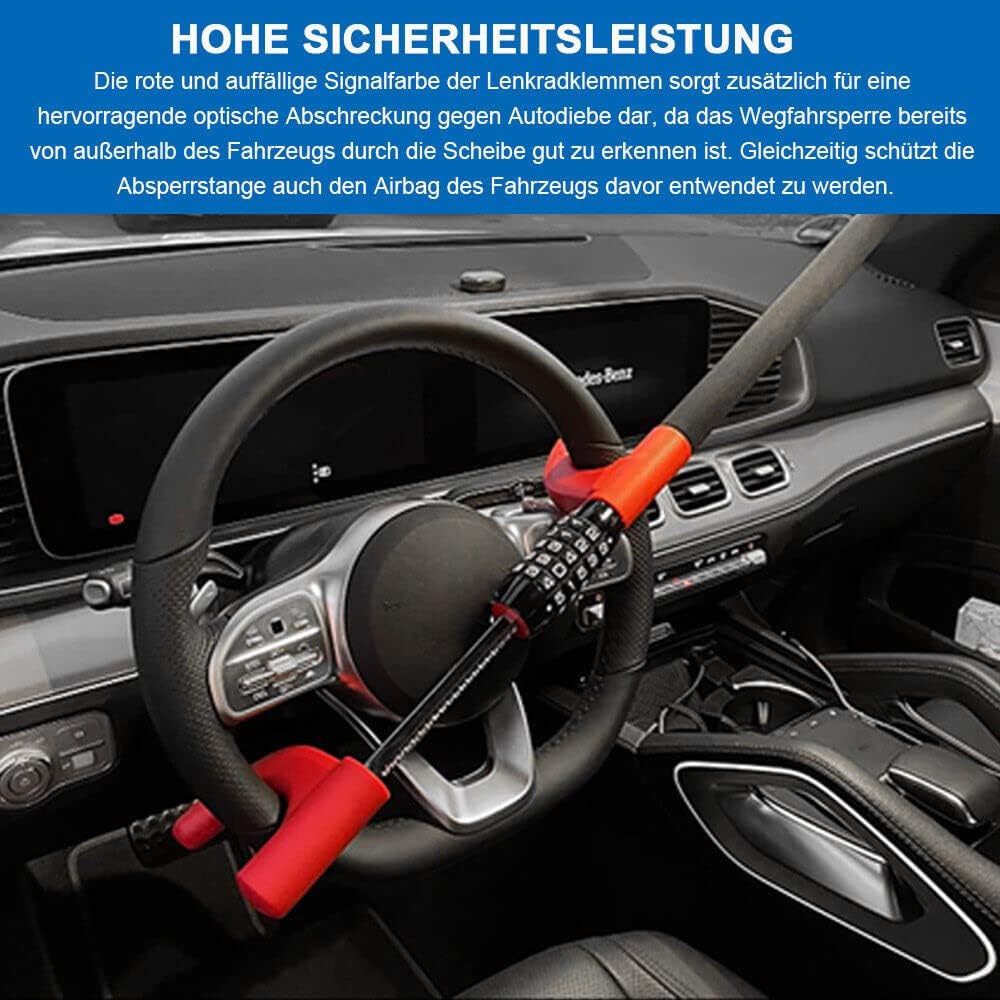 Vrietina Lenkradkralle – 5 - stelliger Code, verstellbar 46–68,5 cm