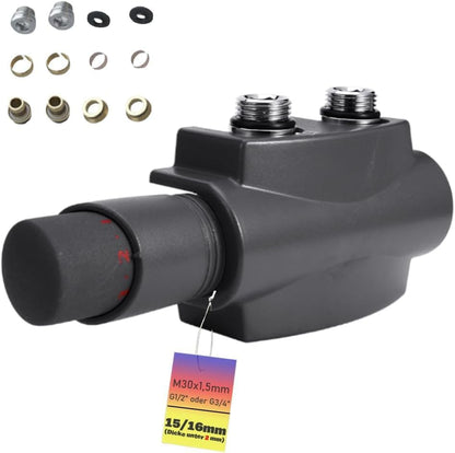 Vrietina Thermostat Multiblock Set – Messingventil für Badheizkörper