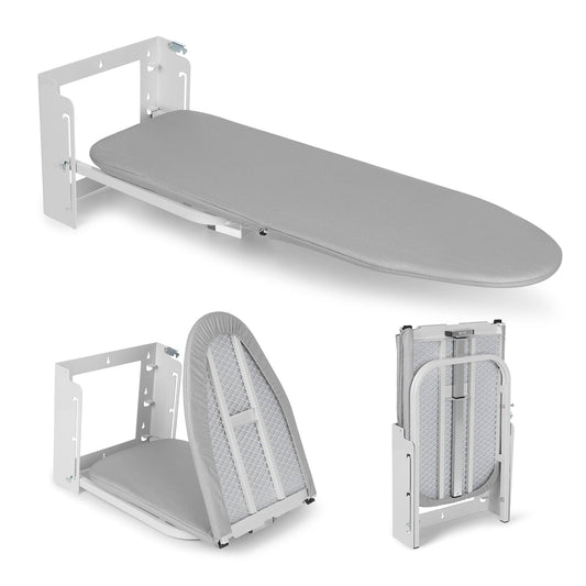 Wall - Mounted Folding Ironing Board Grey– Adjustable Height, Space - Saving & Steam - Friendly - Vrietina